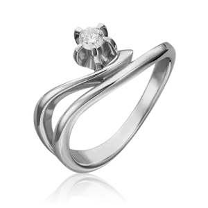white gold diamond ring-054