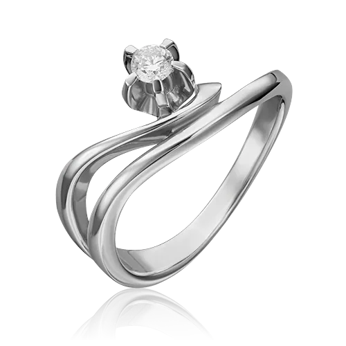 white gold diamond ring-054