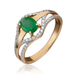 Rose gold with Emeralds and Diamonds-059