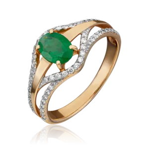 Rose gold with Emeralds and Diamonds-059