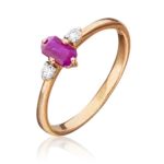rose gold ruby baguette diamond ring-068