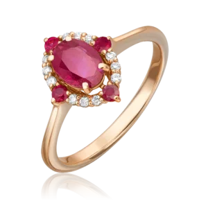 rose gold ring with rubies and diamonds-088