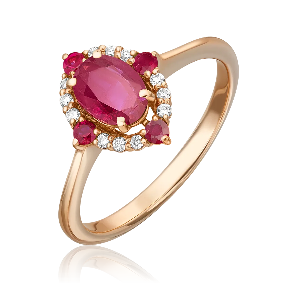 rose gold ring with rubies and diamonds-088