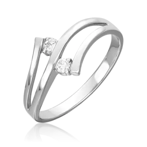 white gold diamond ring-070