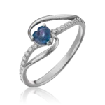 white gold sapphire  and diamond ring-077