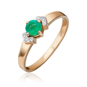 rose gold with emerald and diamonds-106