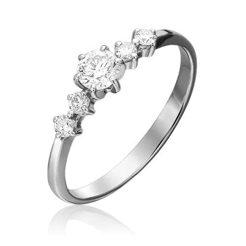 white gold diamond ring-089