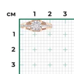 Combined gold with diamonds ring-083