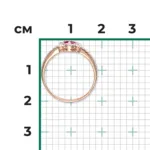 Rose gold ruby diamond frame ring-015