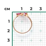 Rose gold ring with rubies and diamonds-026