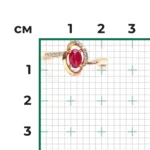 Rose gold ruby diamond ring-023