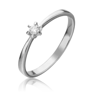 White Gold Diamond Engagement Ring-091