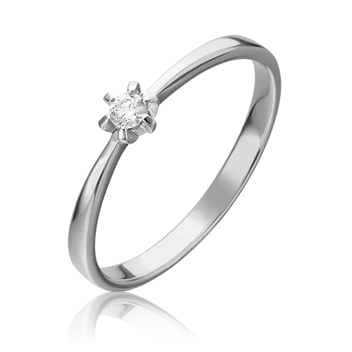 White Gold Diamond Engagement Ring-091