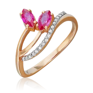 rose gold ring with rubies and diamonds-097