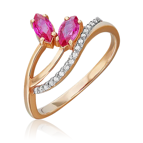 rose gold ring with rubies and diamonds-097