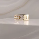 18K GOLD BAND W/DI – 267
