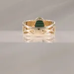 14K OVAL MALACHITE WDI – 092