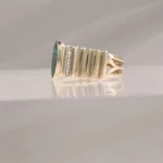 14K OVAL MALACHITE WDI – 092