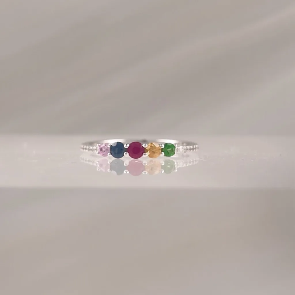 14K WHITE GOLD MULTI-COLOR W/D – 284