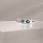 14K WHITE GOLD MULTI-COLOR W/DI – 285