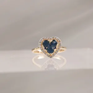 14K HEART SHAPE BSA W/DI – 102