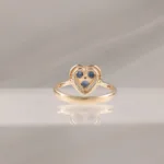 14K HEART SHAPE BSA W/DI – 102