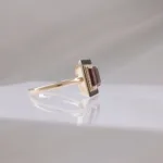 14K SQUARE GARNET W/ DIAMONDS – 773