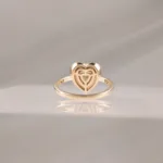 14K HEART SHAPE CITRIN W/DI – 291