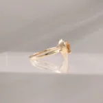 14K HEART SHAPE CITRIN W/DI – 291