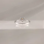14K WHITE GOLD HEART SHAPE CITRIN W/DI- 292