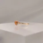 14K HEART SHAPE CITRIN W/DI – 288