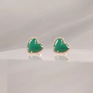 14K MALACHITE W/ DIAMONDS – 626