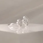 14K WHITE U CLOVER – 298