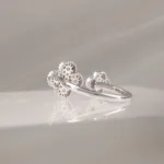 14K WHITE U CLOVER – 298