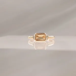SQUARE CITRINE RING – 300