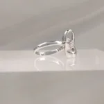 SILVER WHITE HEART 021