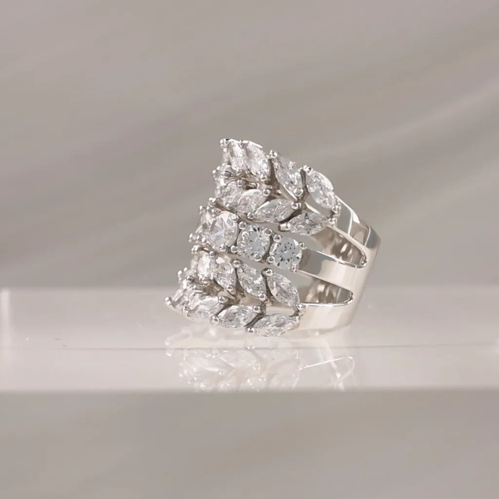 SILVER 5LINE FLOWERS 054