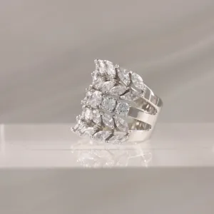 SILVER 5LINE FLOWERS 054