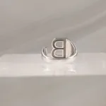 Silver Ring Letter B 079