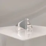 Silver Ring Letter A 078