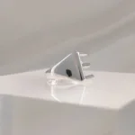 Silver Ring Letter E 082