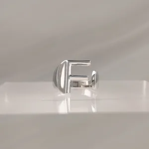 Silver Ring Letter F 083