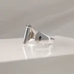 Silver Ring Letter U 096