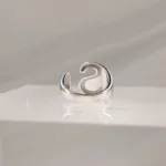 Silver Ring Letter S 094