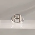 Silver Ring Letter R 093