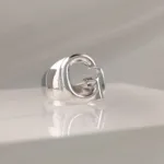 Silver Ring Letter G 084