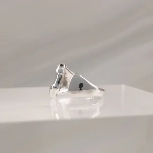 Silver Ring Letter C 080