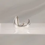 Silver Ring Letter J 087