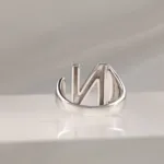 Silver Ring Letter N 090