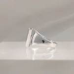Silver Ring Letter V 097